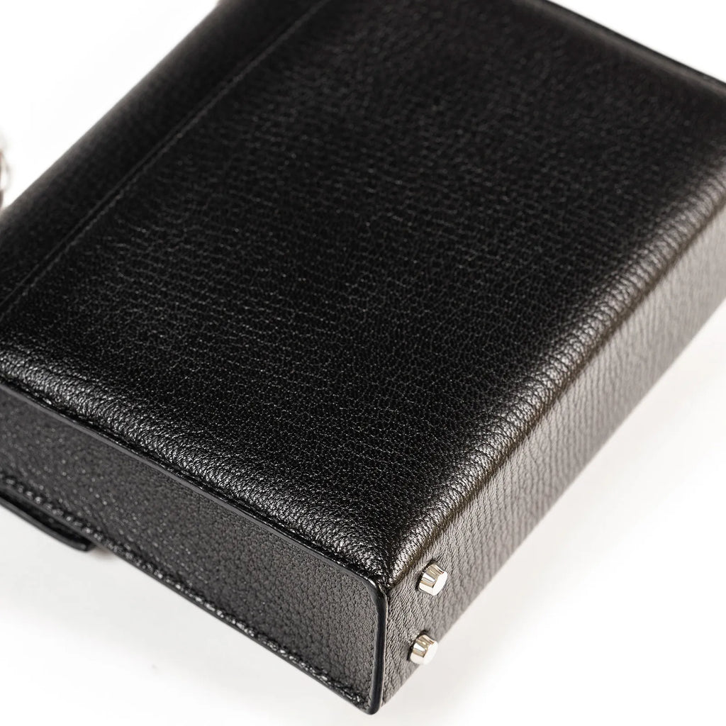 Hermès Mini Verrou Black Chevre Mysore Palladium Hardware