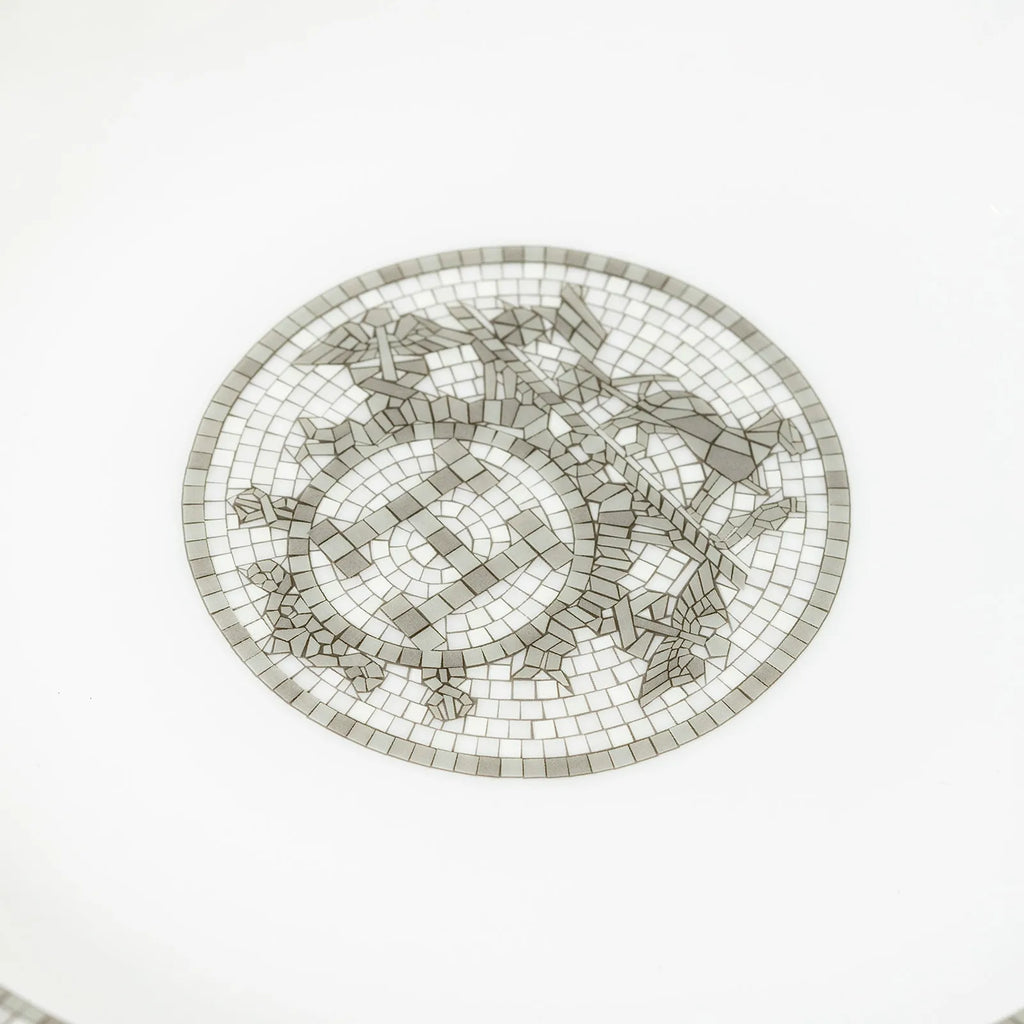 Hermès Mosaique au 24 Platium Dessert Plate & Soup Plate A Set Of Four