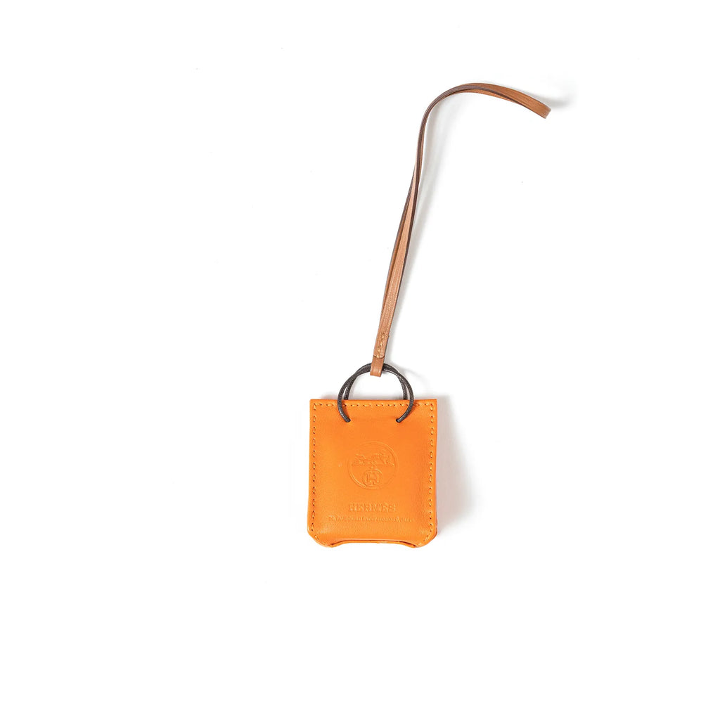 Hermès Shopping Bag Charm Orange Swift