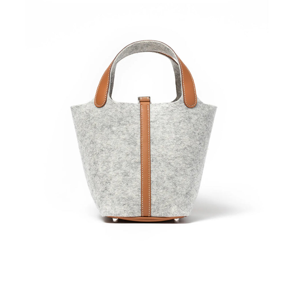 Hermès Picotin 18 Gris Clair/Gold Feutre/Swift Palladium Hardware