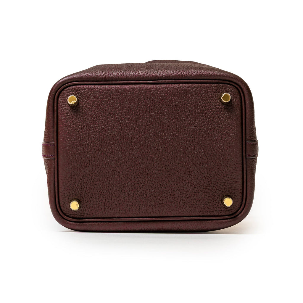 Hermès Picotin 18 Touch Rouge Sellier/Bourgogne Matte Alligator and Clemence Gold Hardware