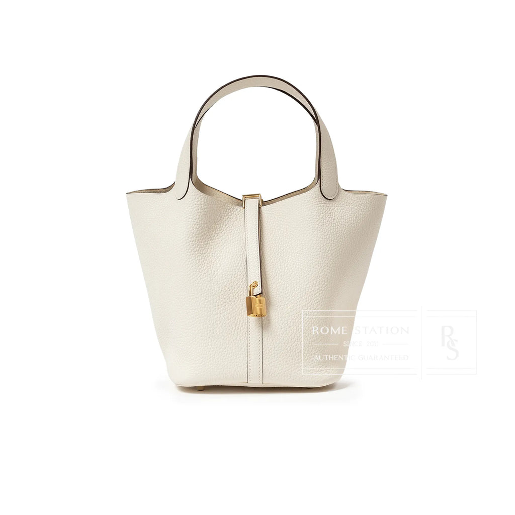 Hermès Picotin 22 Beton Clemence Gold Hardware