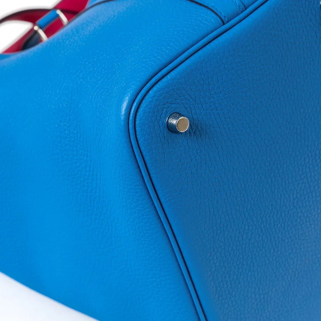 Hermès Picotin 22 Blue Frida/Rose Mexico Clemence Palladium Hardware