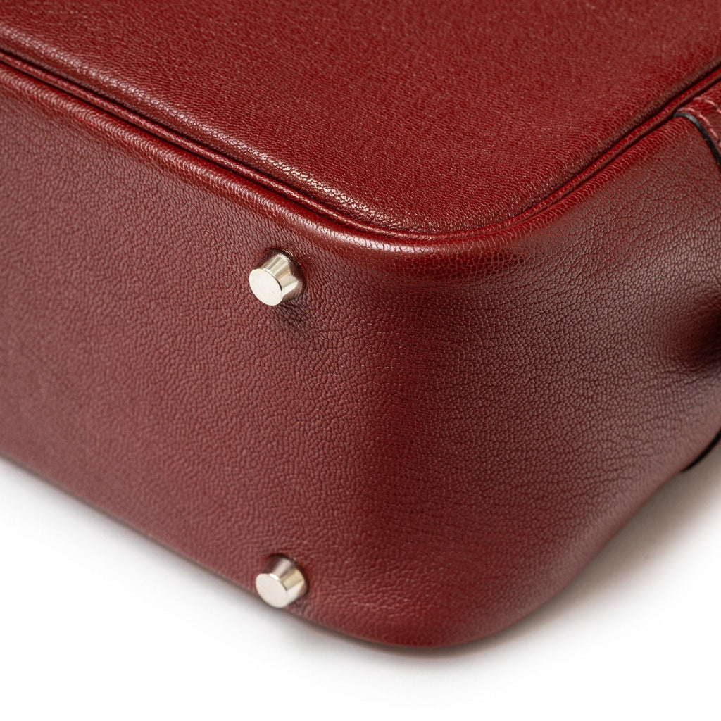 Hermès Plume 32 Rouge H Chevre Palladium Hardware