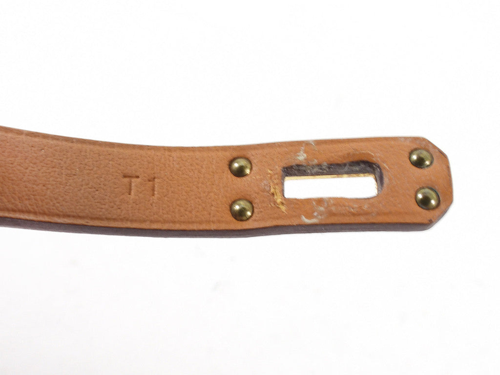 Hermes Red Leather Mini Kelly Double Tour Bracelet - T1 / Small