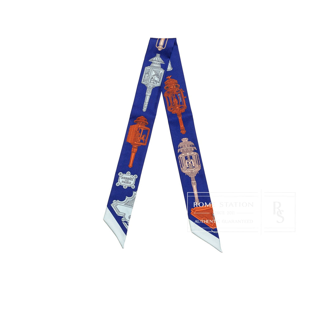 Hermès Twilly Merveilleuses Lanternes Indigo/Orange/Blue Glacier