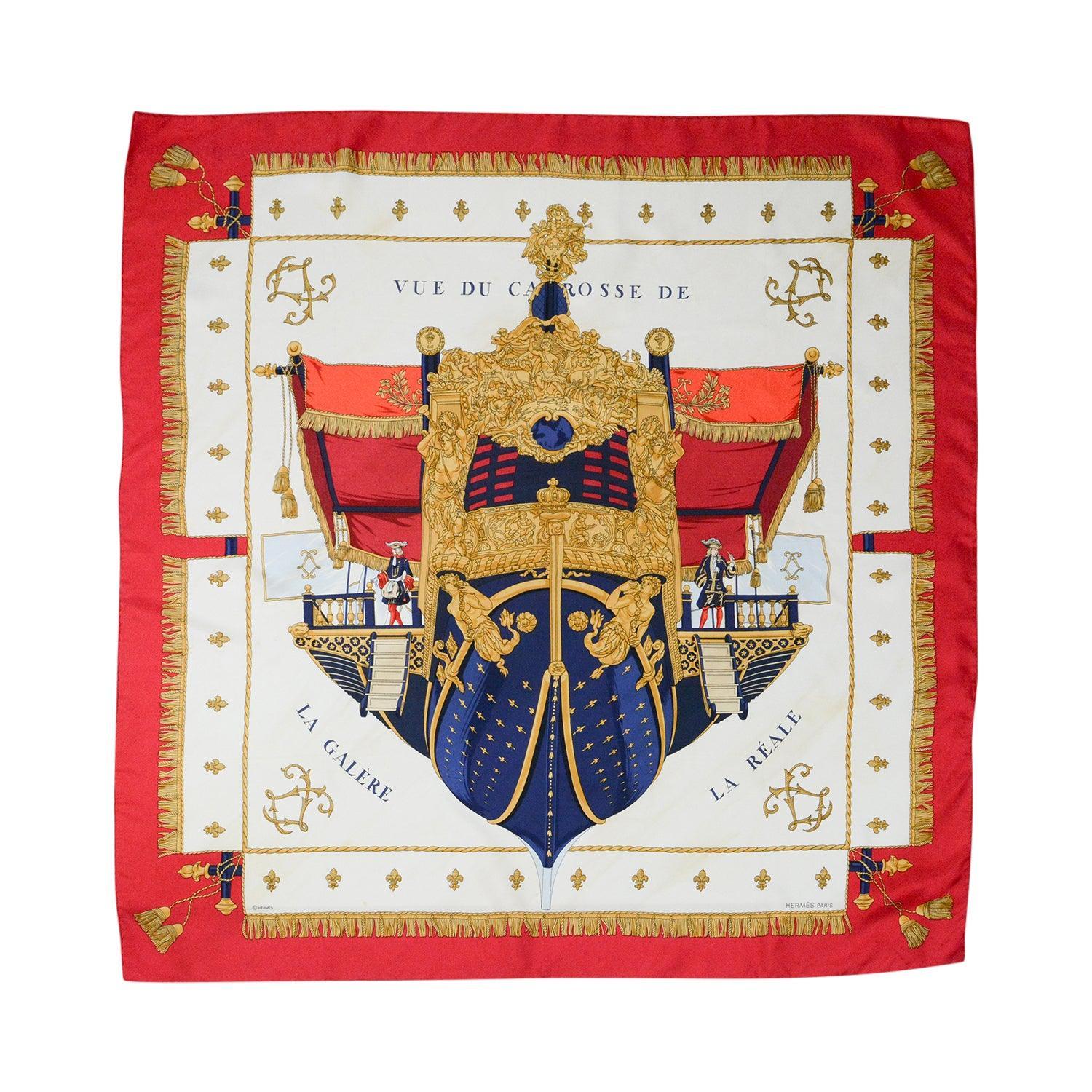 Hermes 'Vue du Carosse de la Galere La Reale' Scarf