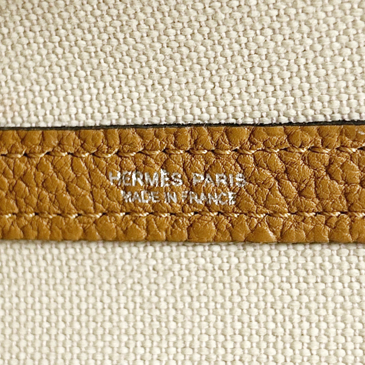 Hermes Toile and Leather Garden File PM 28 Two-way Tote Bag