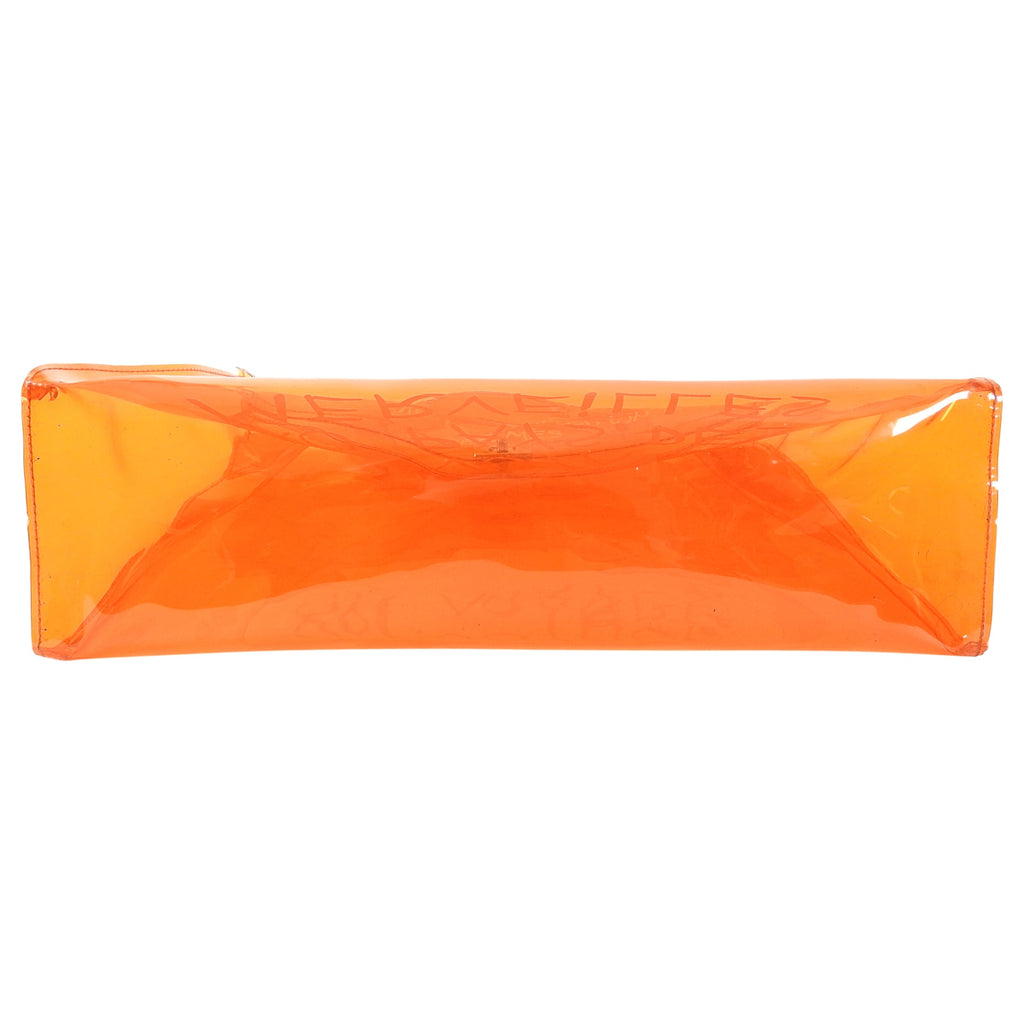 Hermes Vintage 1998 Limited Edition Clear Vinyl Orange Kelly Bag