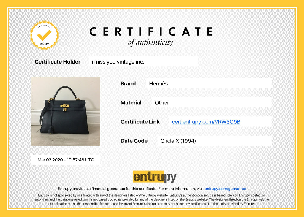 Hermes Vintage 1994 Kelly Retourne 32 Navy Courcheval GHW