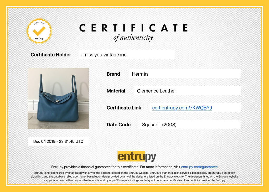 Hermes Lindy 34 Blue Jean Clemence Bag
