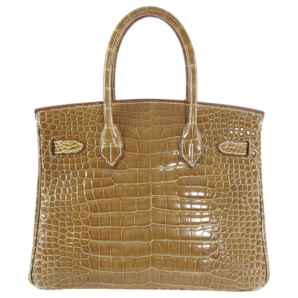 Hermes Vintage Ficelle Alligator Birkin 30 cm Palladium Hardware