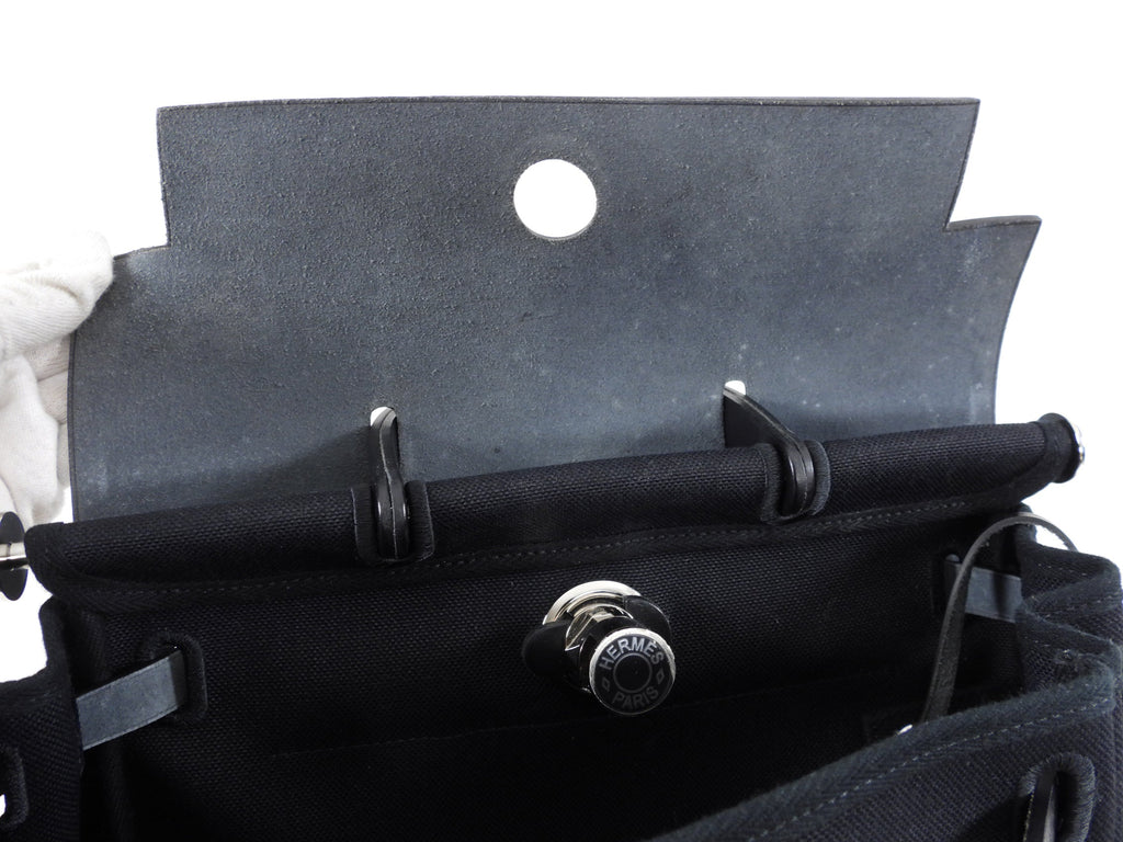Hermes Black Herbag A Dos Zip Retourne Backpack