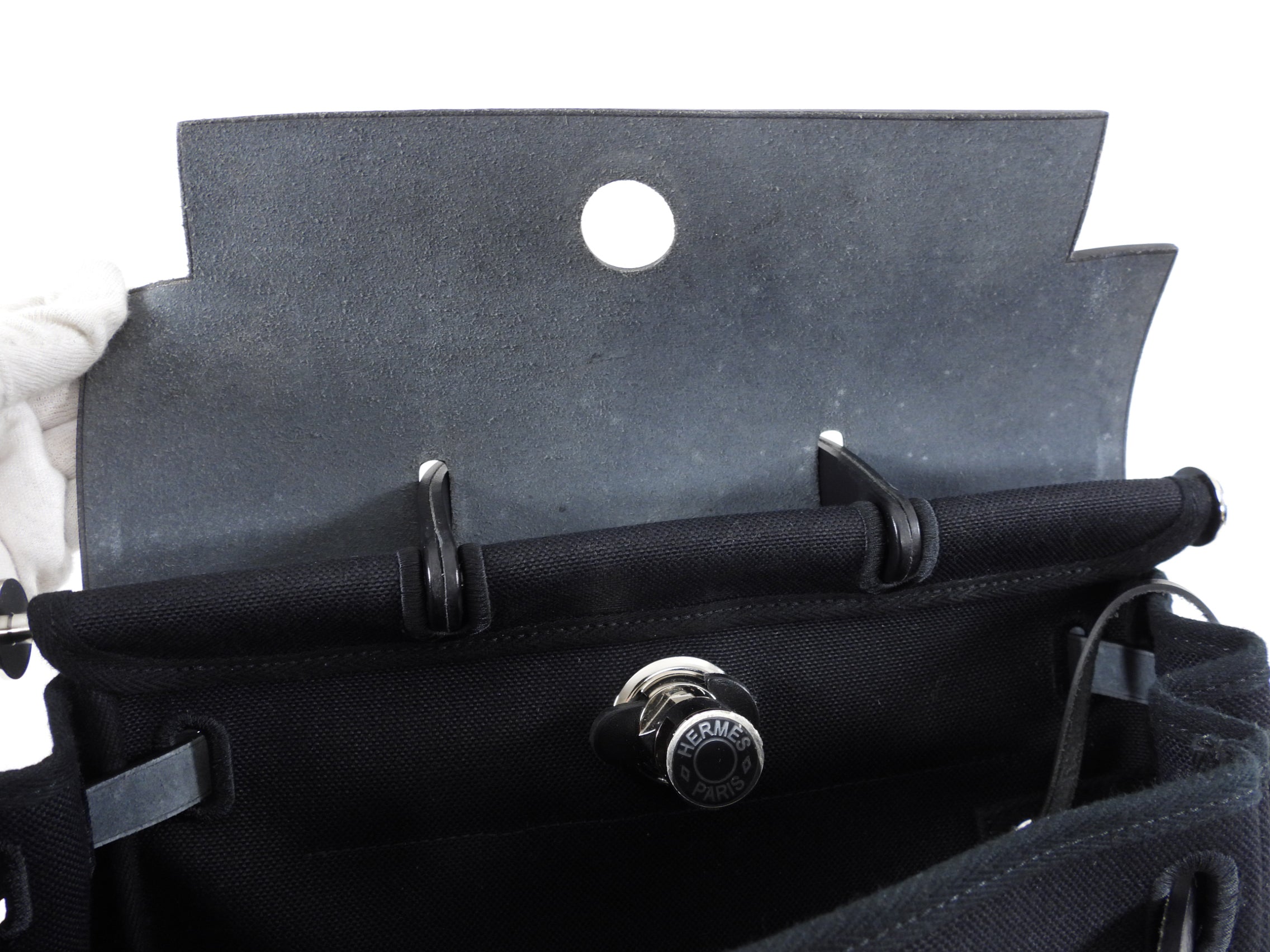 Hermes Black Herbag A Dos Zip Retourne Backpack