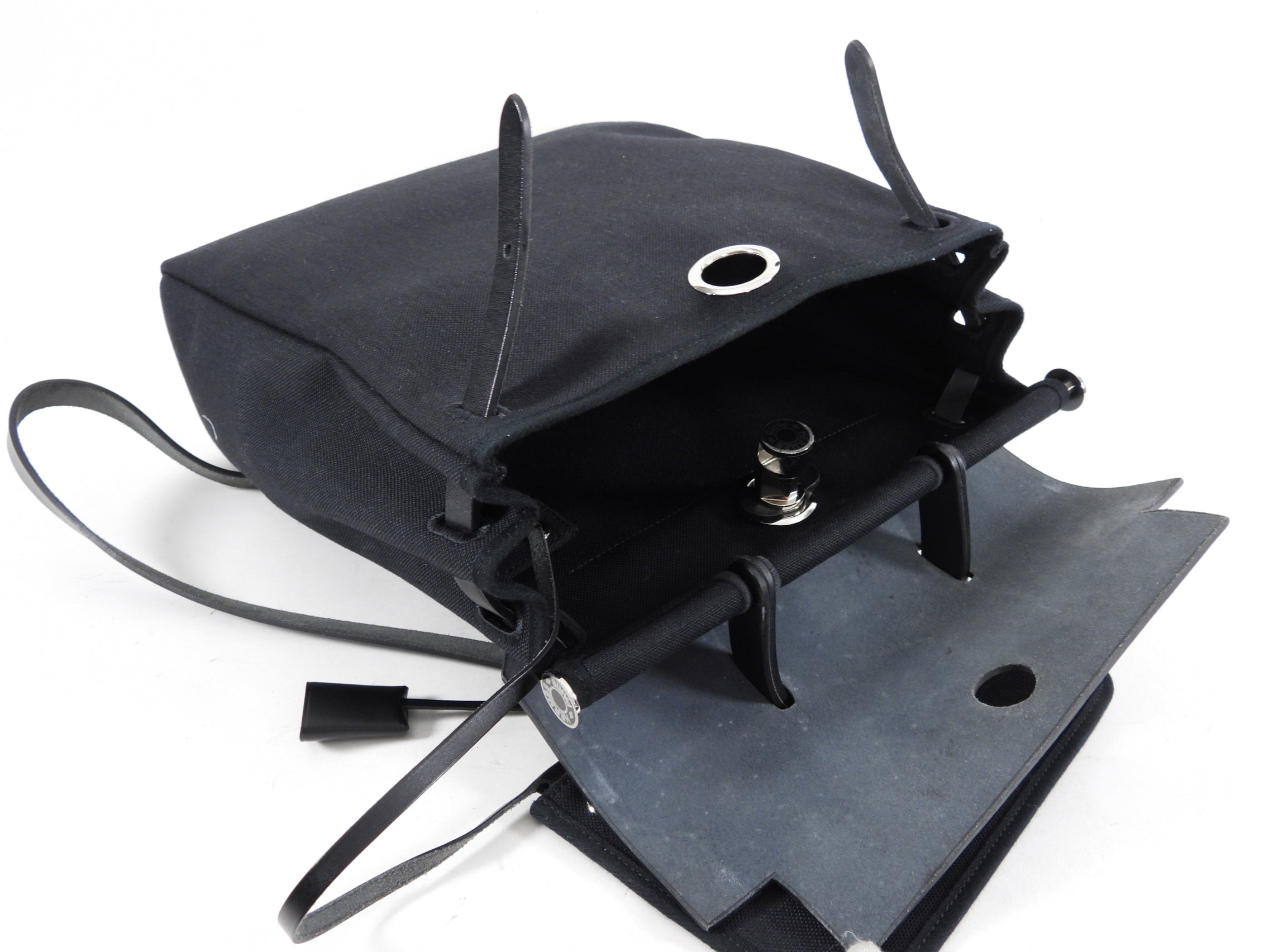 Hermes Black Herbag A Dos Zip Retourne Backpack