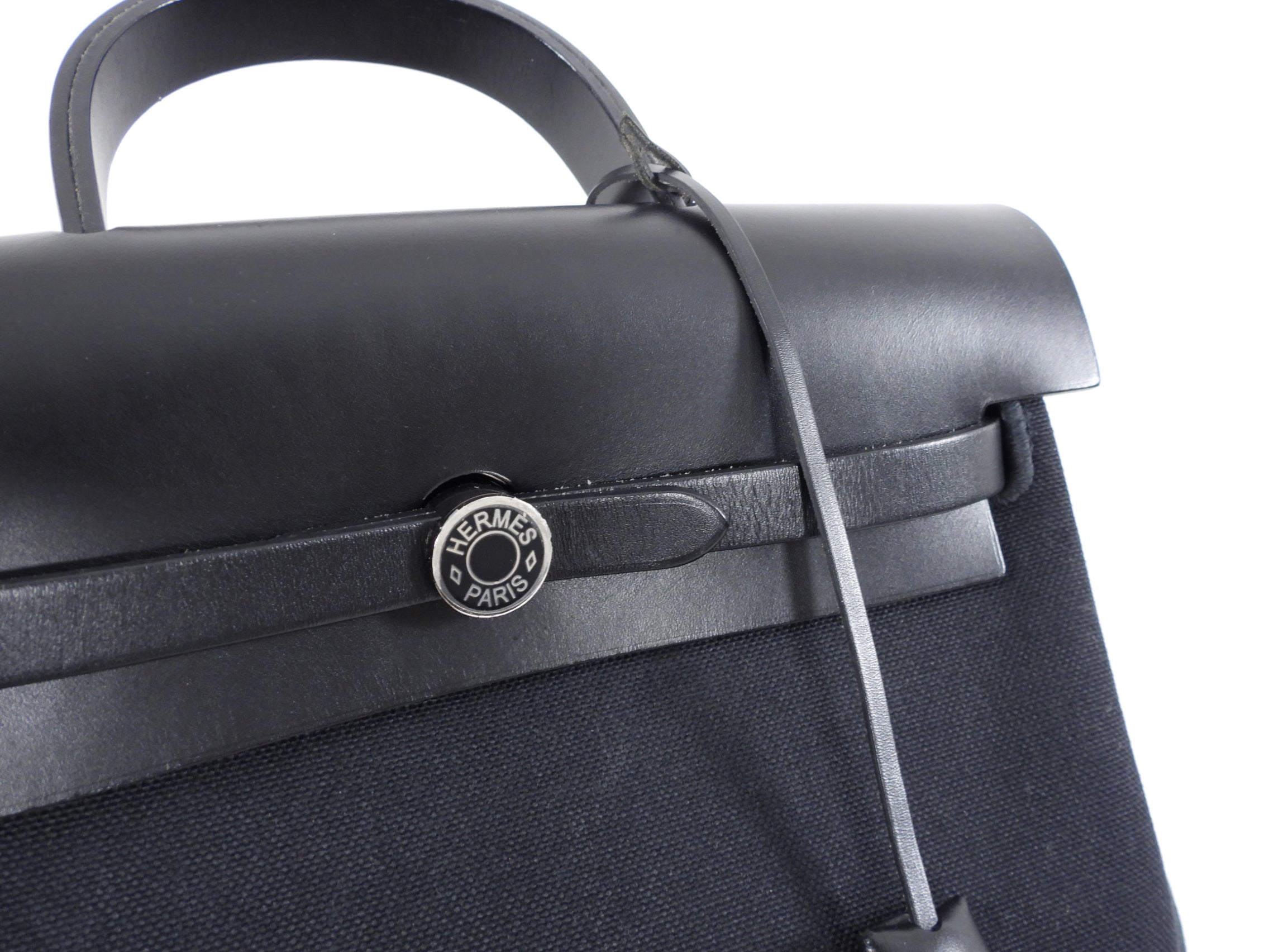 Hermes Black Herbag A Dos Zip Retourne Backpack
