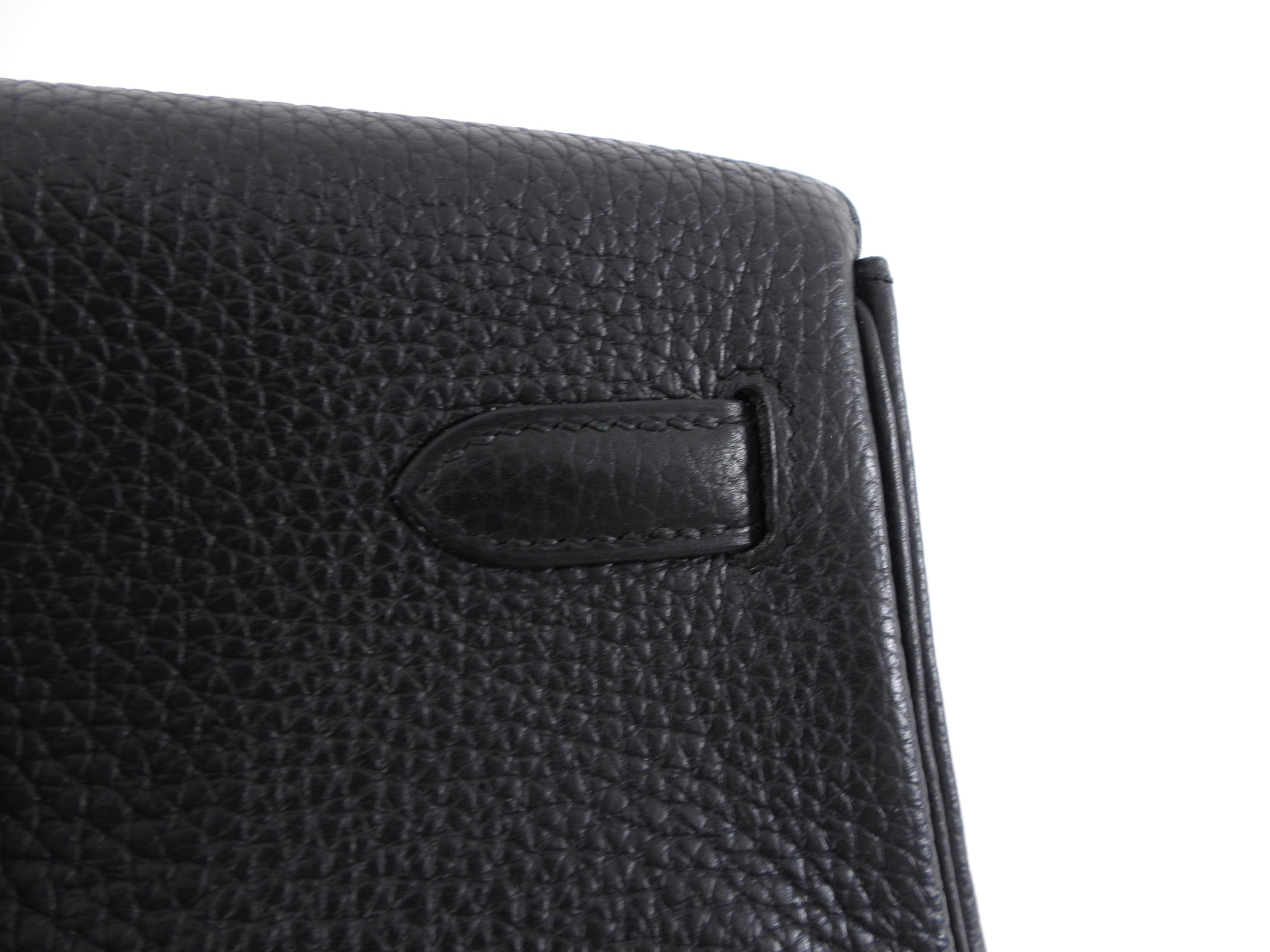 Hermes Black Clemence Noir GHW Sac a Dos Kelly Backpack Bag