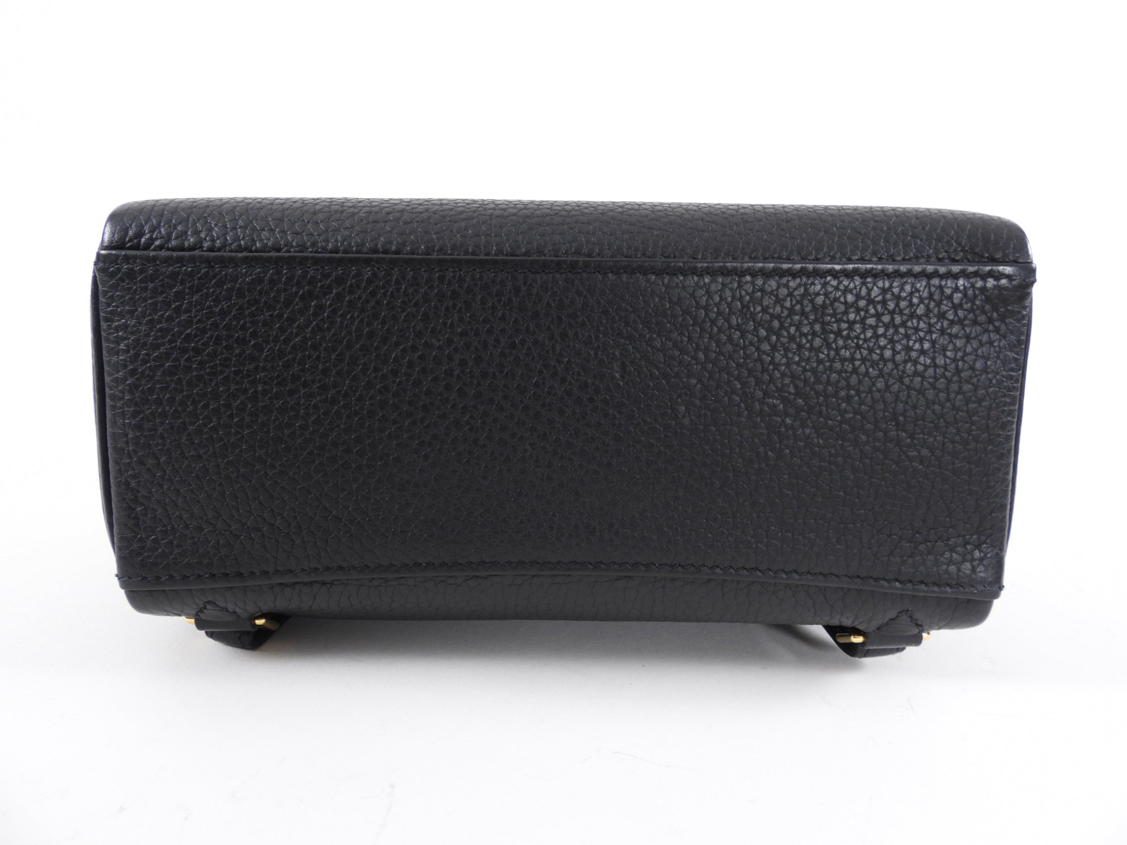 Hermes Black Clemence Noir GHW Sac a Dos Kelly Backpack Bag