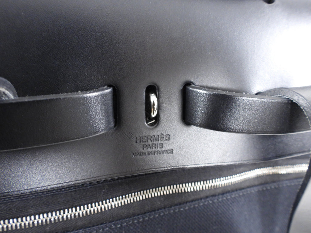 Hermes Black Herbag A Dos Zip Retourne Backpack