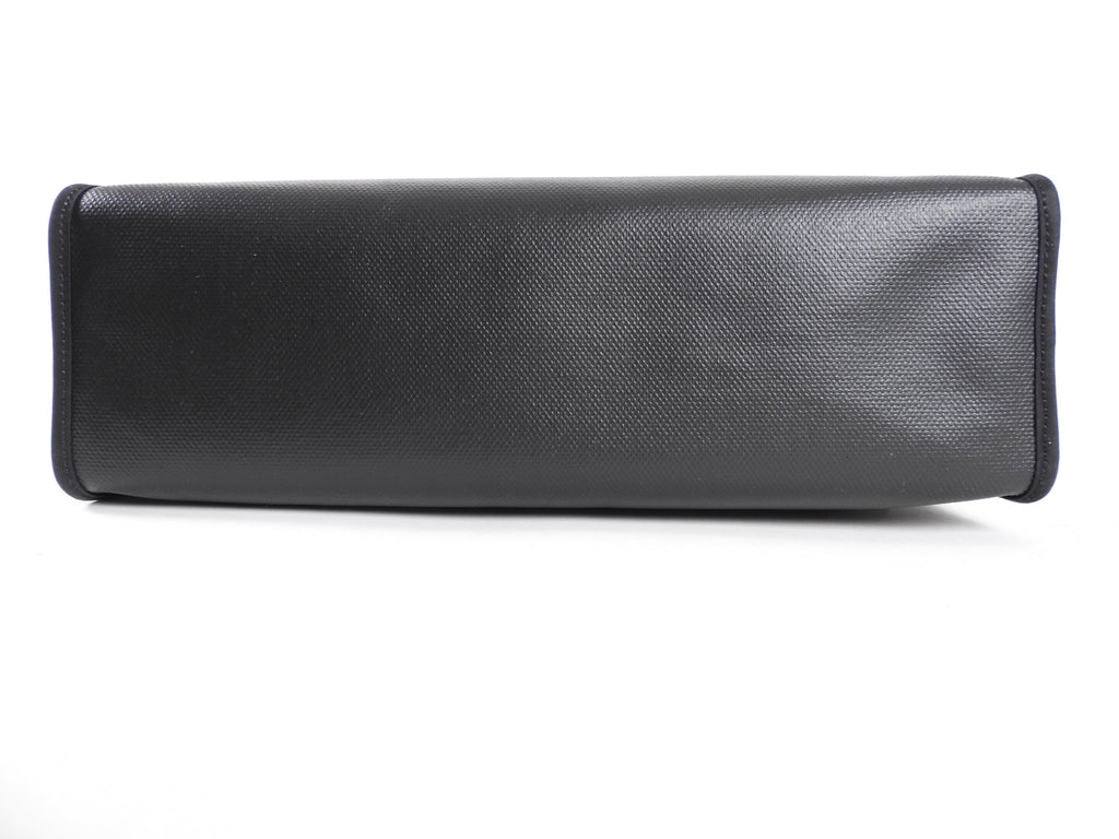 Hermes Herbag Zip 31 Black on Black Coated Canvas and Toile Berline