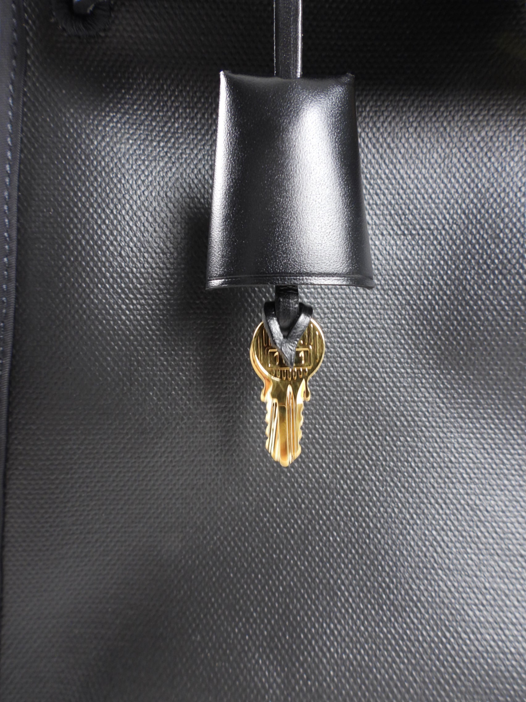 Hermes Herbag Zip 31 Black on Black Coated Canvas and Toile Berline