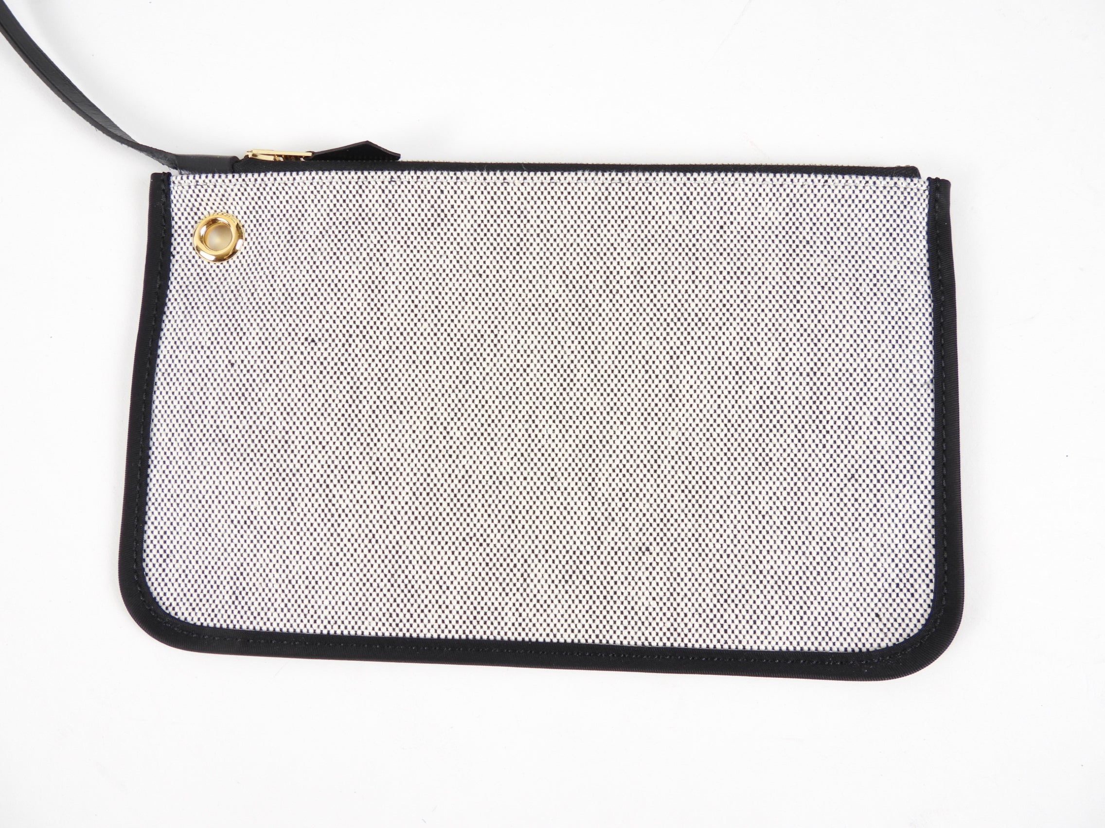 Hermes Herbag Zip 31 Black on Black Coated Canvas and Toile Berline