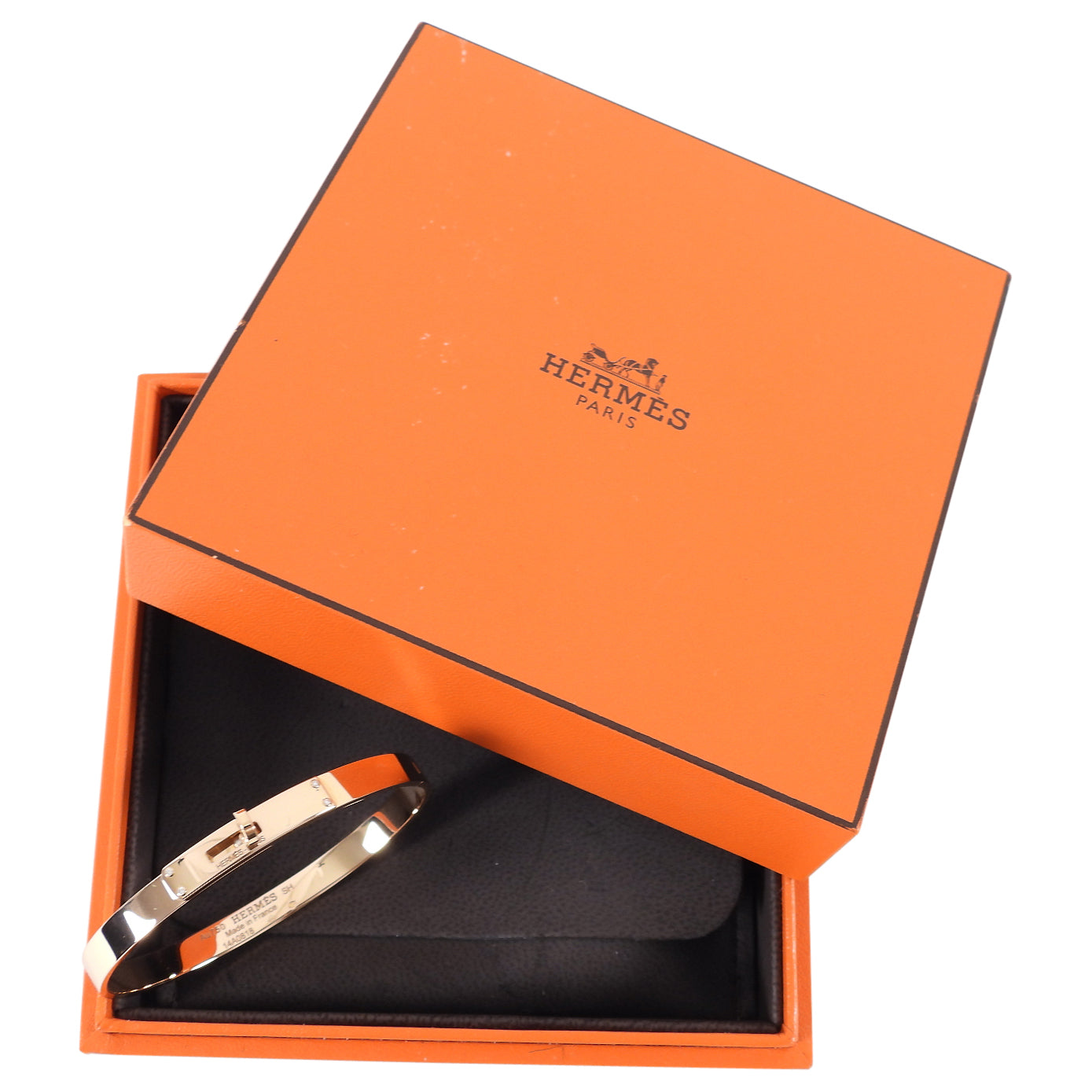 Hermes 18k Rose Gold Kelly Small Model Bracelet - Size SH / S