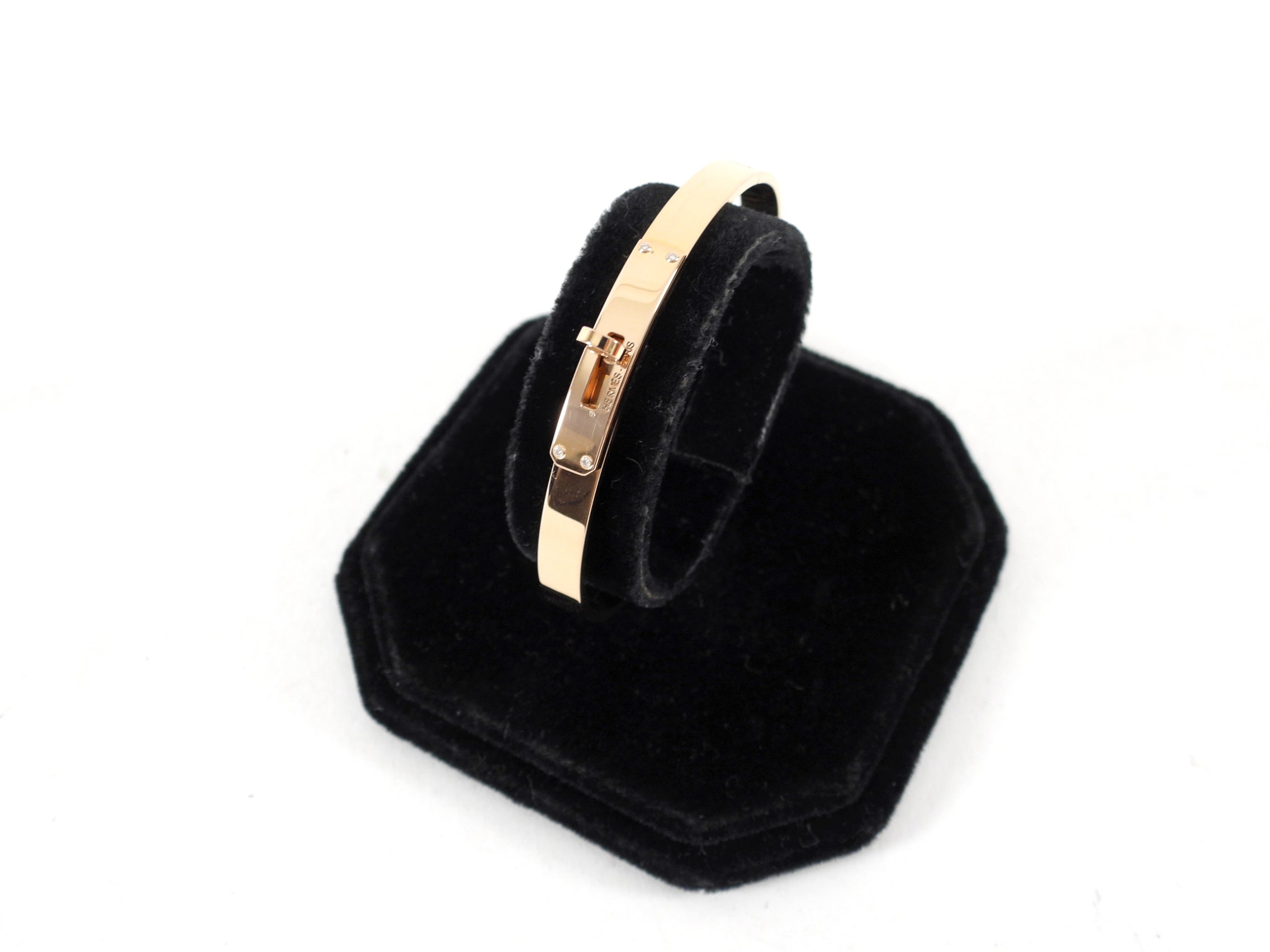 Hermes 18k Rose Gold Kelly Small Model Bracelet - Size SH / S