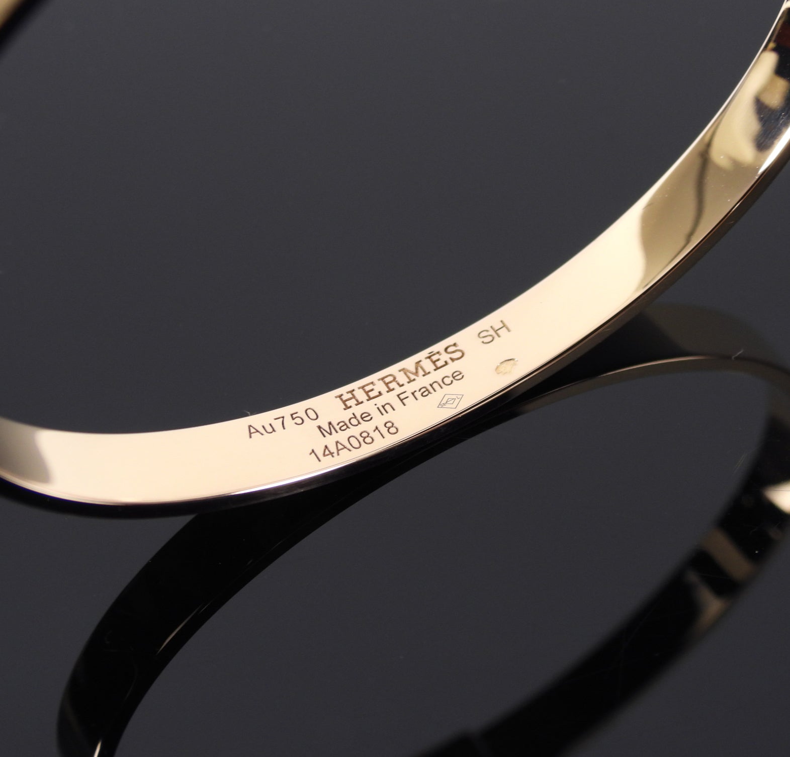 Hermes 18k Rose Gold Kelly Small Model Bracelet - Size SH / S