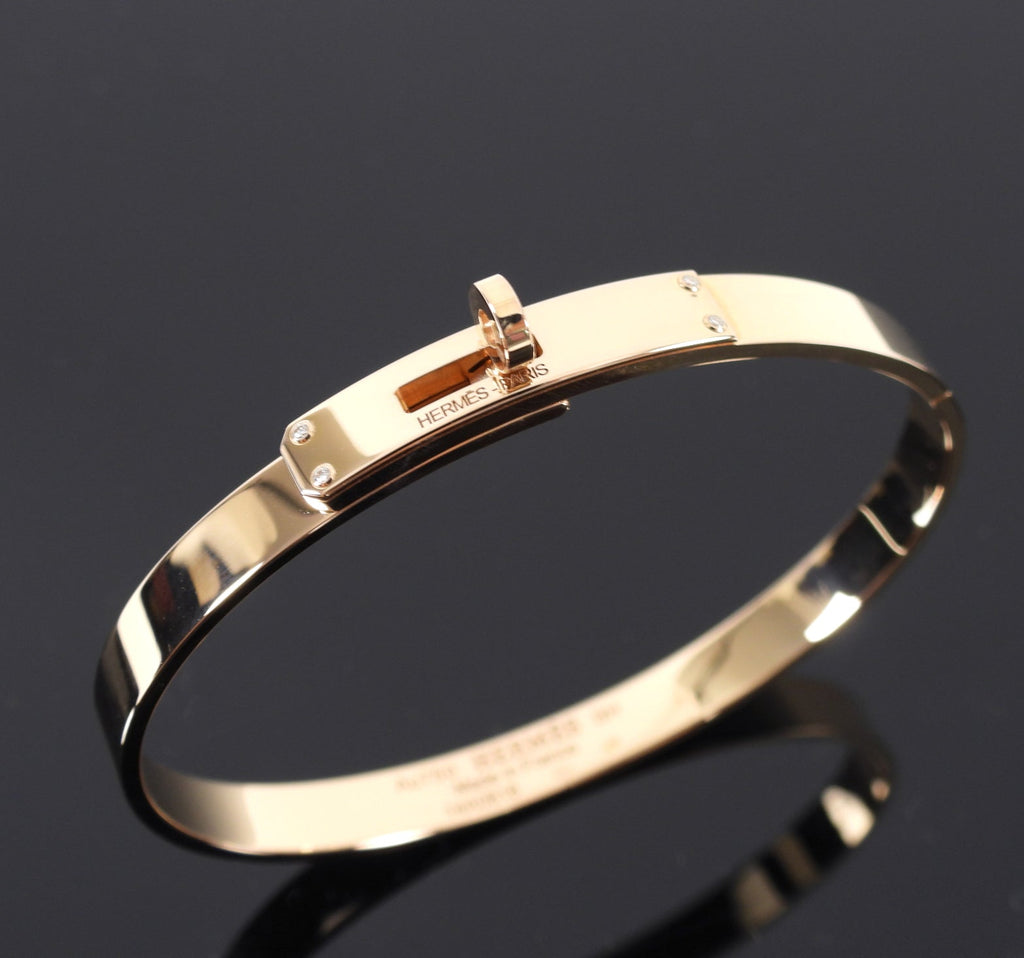 Hermes 18k Rose Gold Kelly Small Model Bracelet - Size SH / S