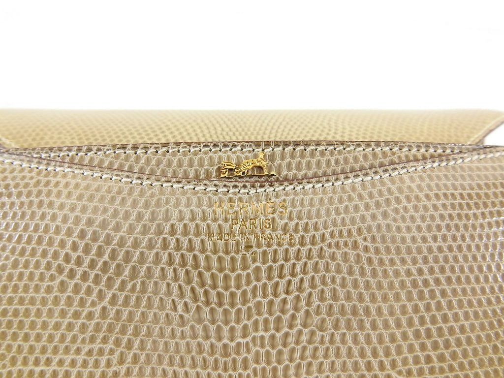 Hermes Vintage 1980’s Alcazar Beige Lizard Chain Shoulder Bag