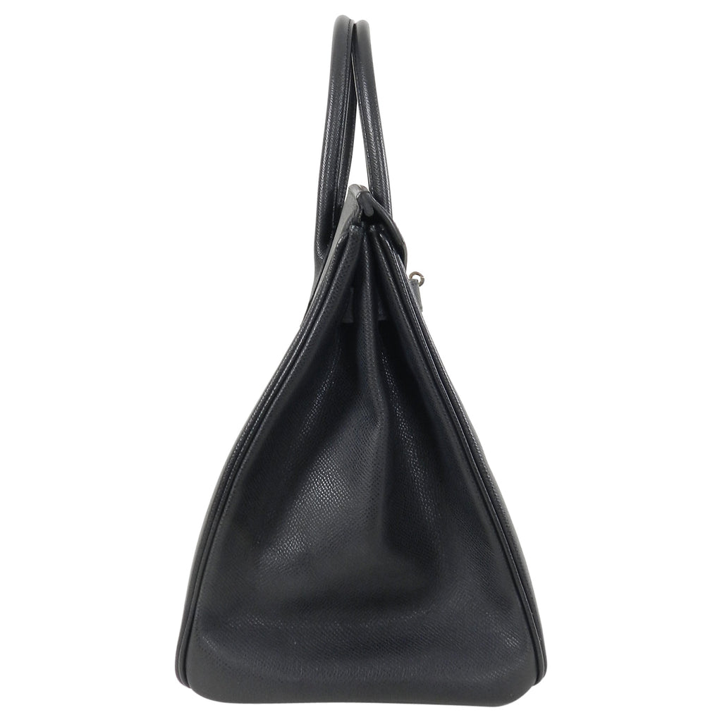 Hermes Birkin 35 Black Epsom Silver Hardware