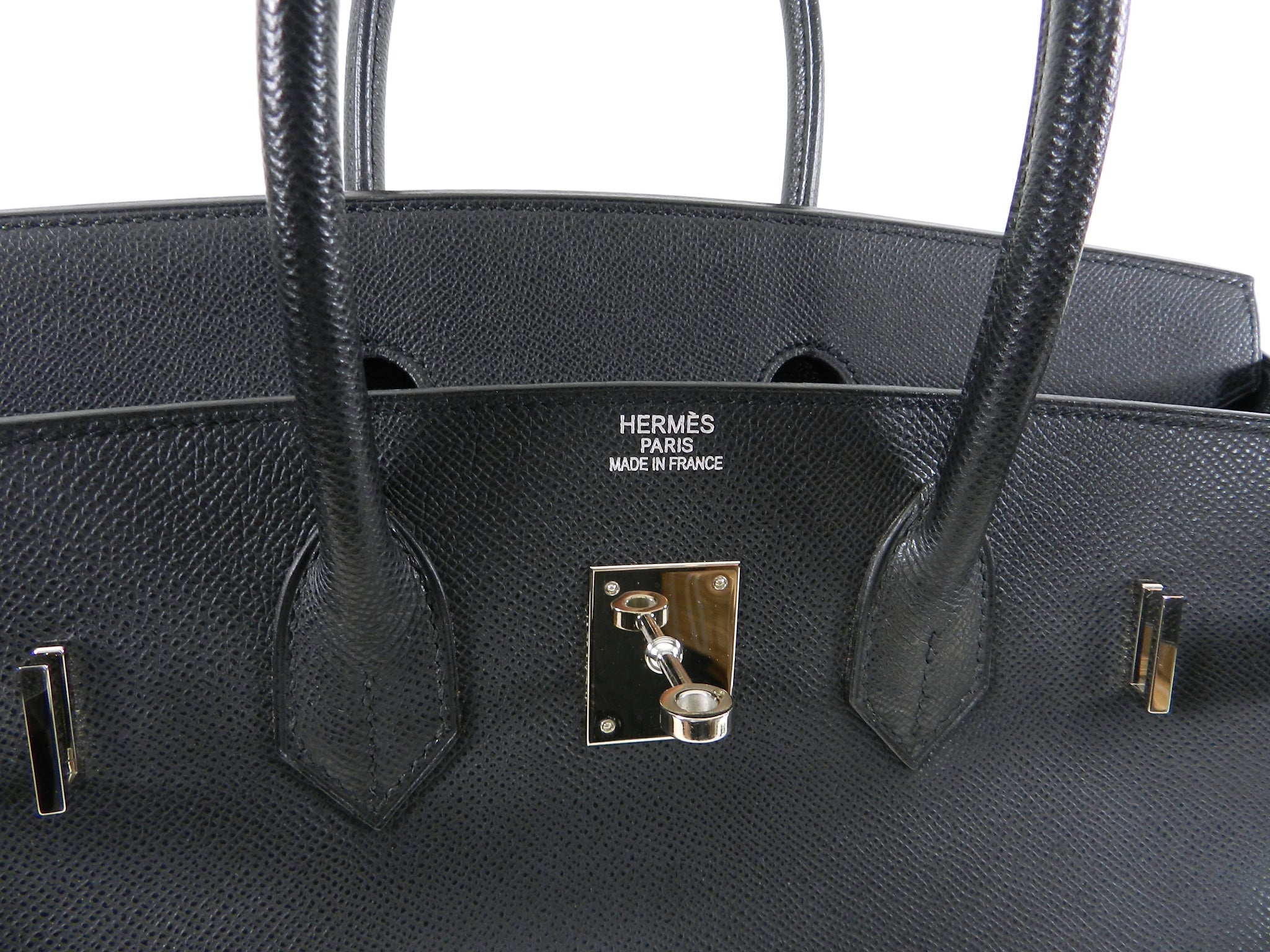 Hermes Birkin 35 Black Epsom Silver Hardware