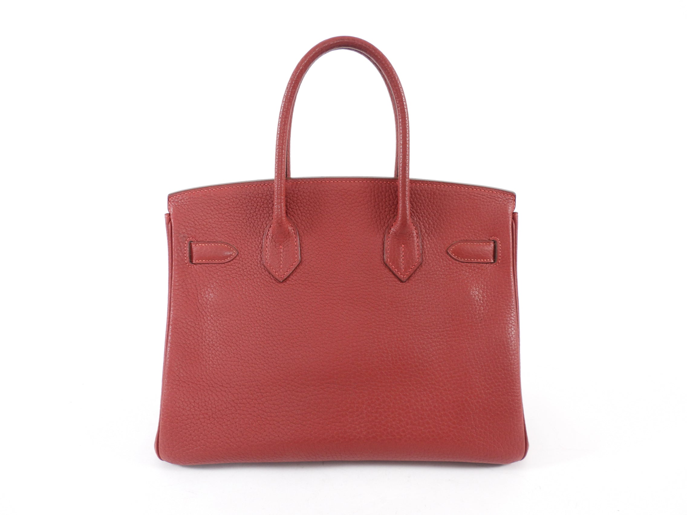 Hermes Birkin 30 Red Rouge Garance Togo Leather Bag PHW