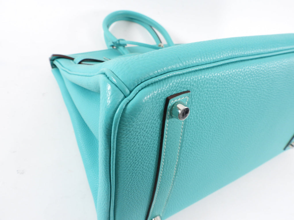 Hermes Birkin 35 PHW Togo Bleu Lagon / Blue Lagoon Bag