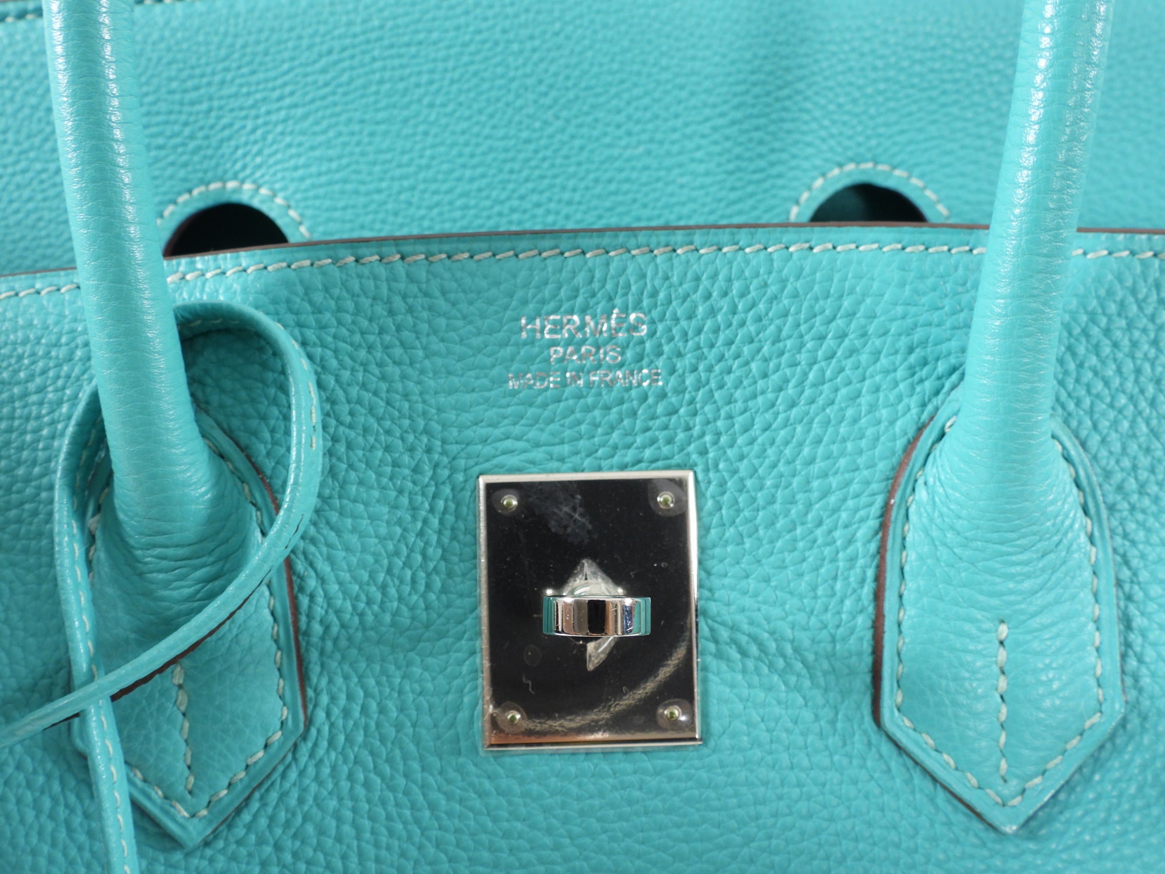 Hermes Birkin 35 PHW Togo Bleu Lagon / Blue Lagoon Bag