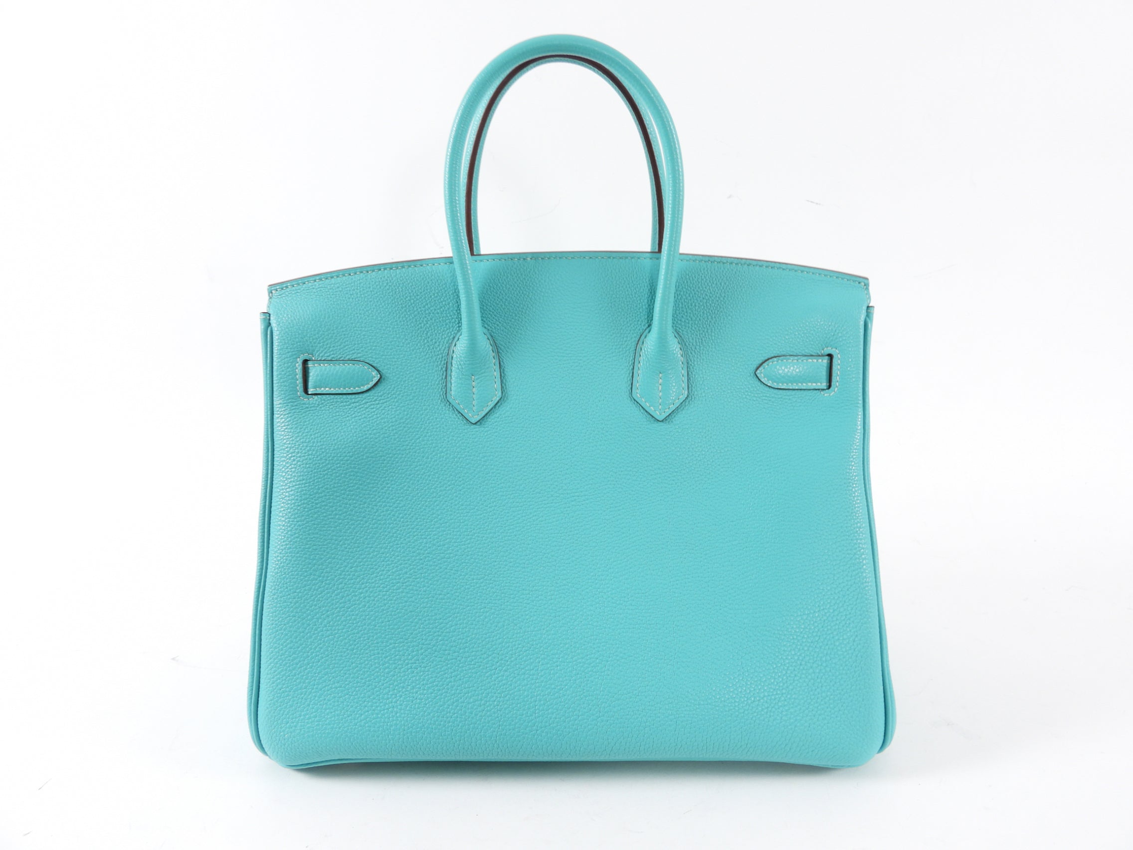Hermes Birkin 35 PHW Togo Bleu Lagon / Blue Lagoon Bag
