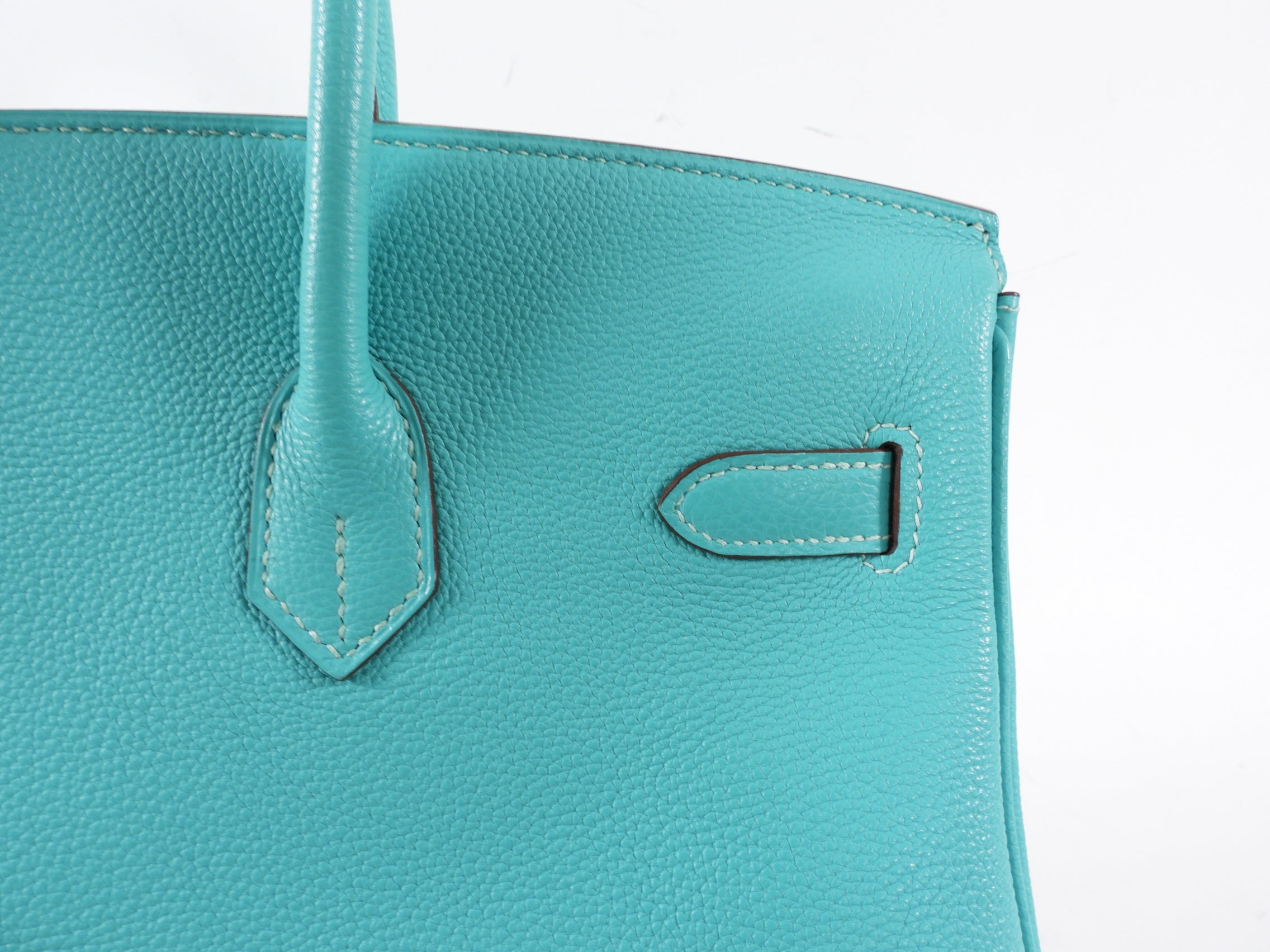 Hermes Birkin 35 PHW Togo Bleu Lagon / Blue Lagoon Bag