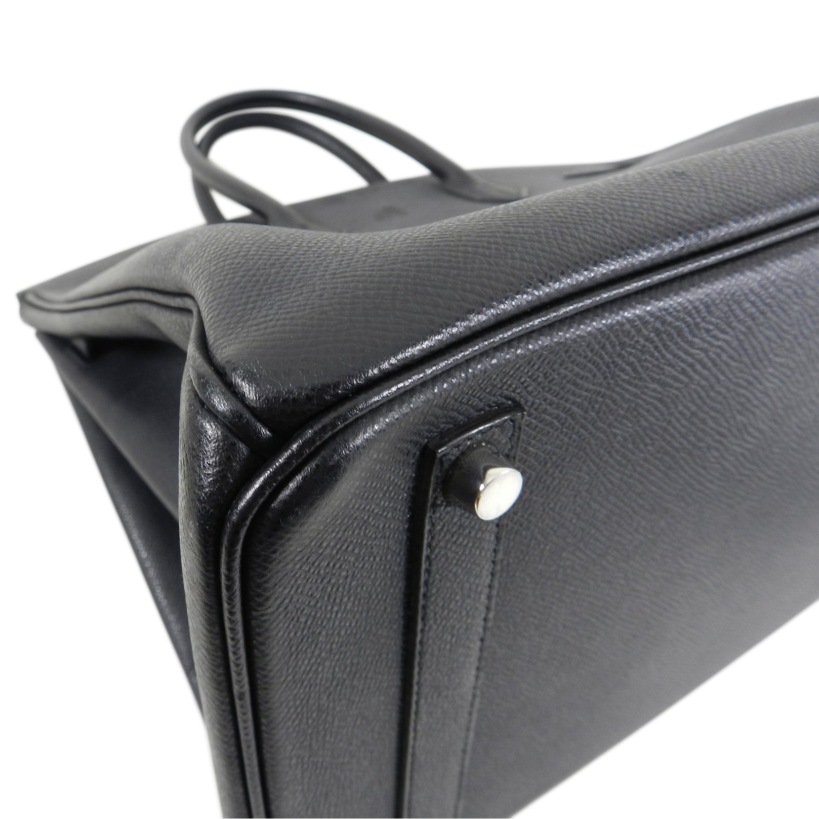 Hermes Birkin 35 Black Epsom Silver Hardware
