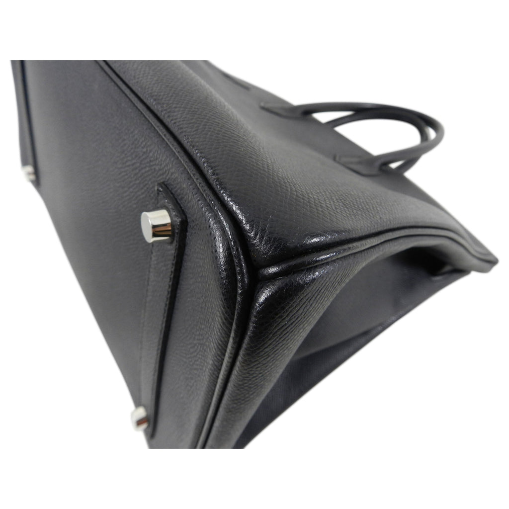 Hermes Birkin 35 Black Epsom Silver Hardware