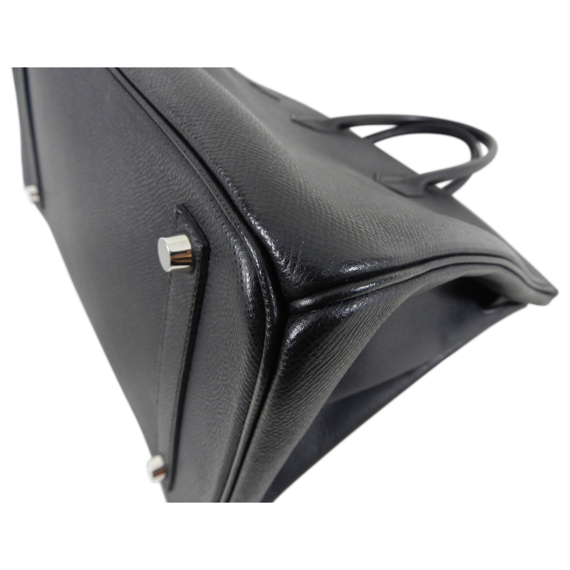 Hermes Birkin 35 Black Epsom Silver Hardware