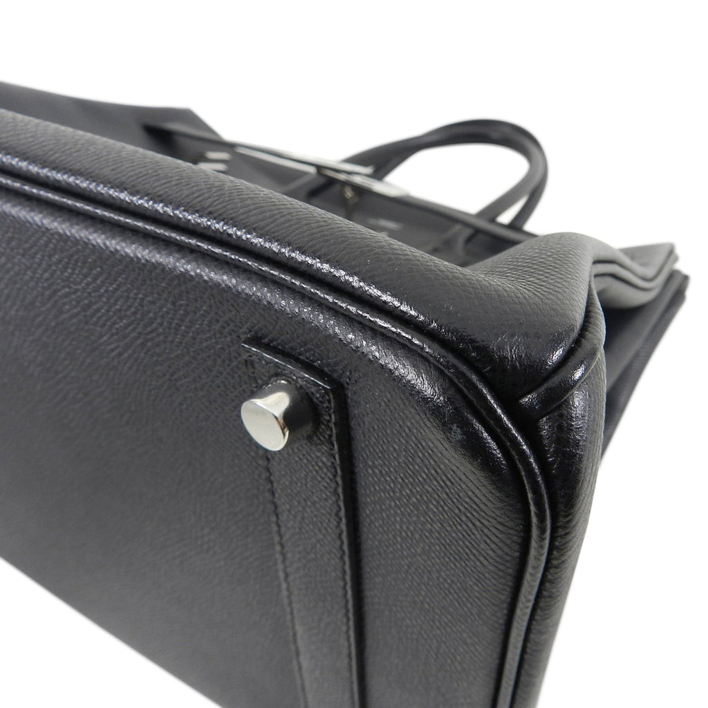 Hermes Birkin 35 Black Epsom Silver Hardware