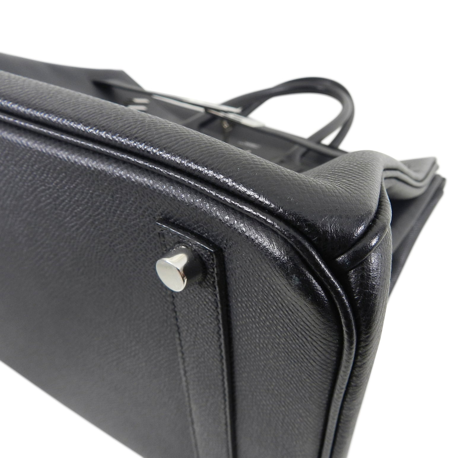 Hermes Birkin 35 Black Epsom Silver Hardware