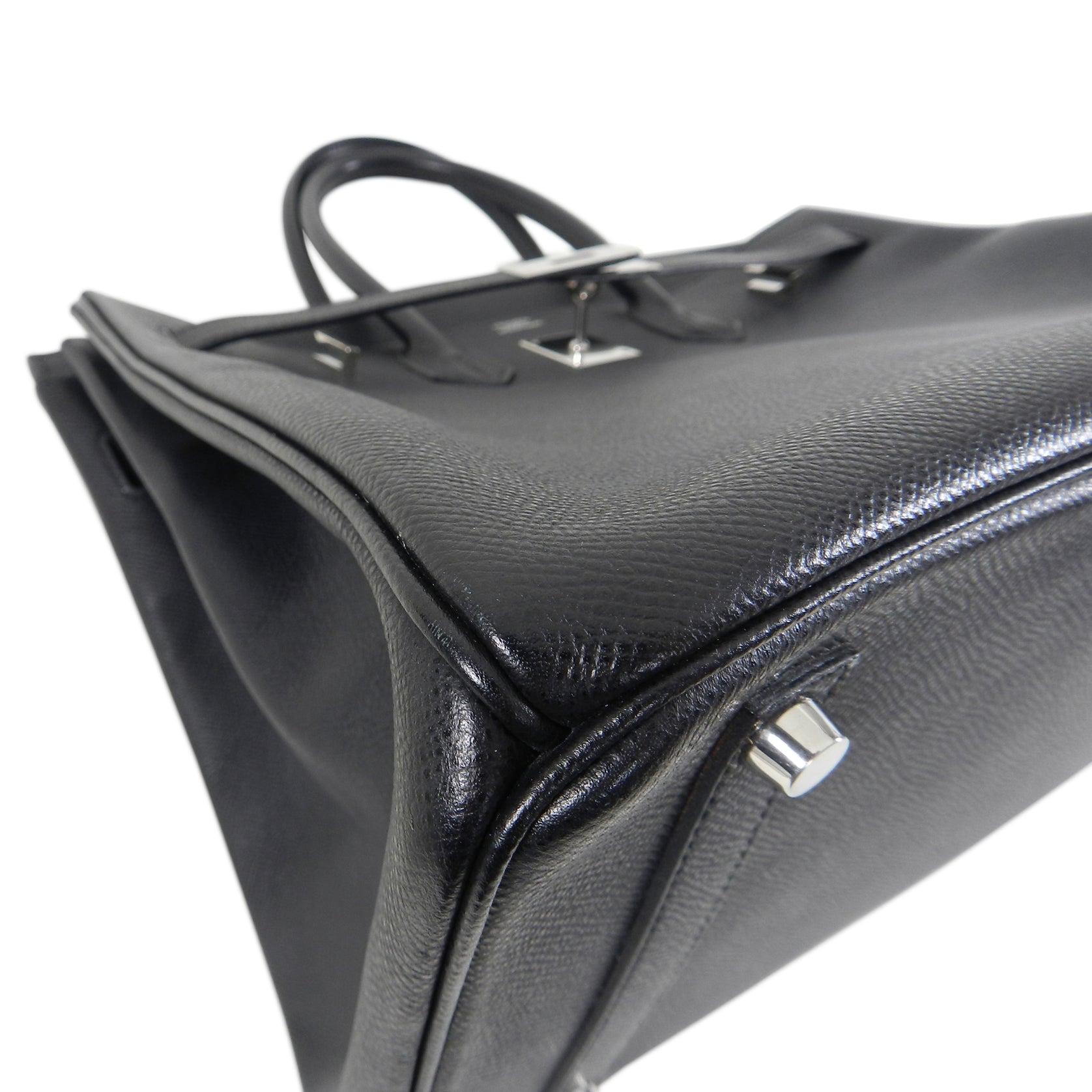 Hermes Birkin 35 Black Epsom Silver Hardware