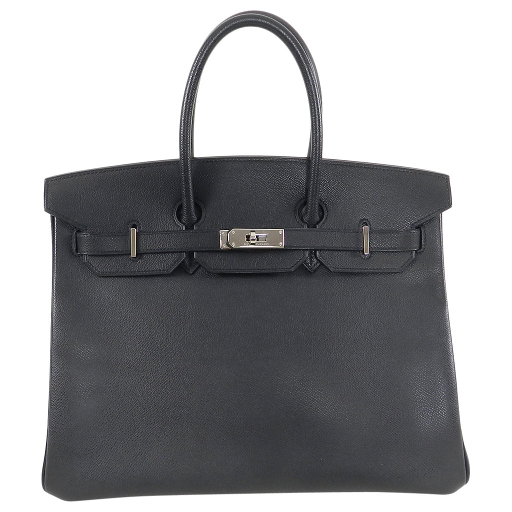 Hermes Birkin 35 Black Epsom Silver Hardware