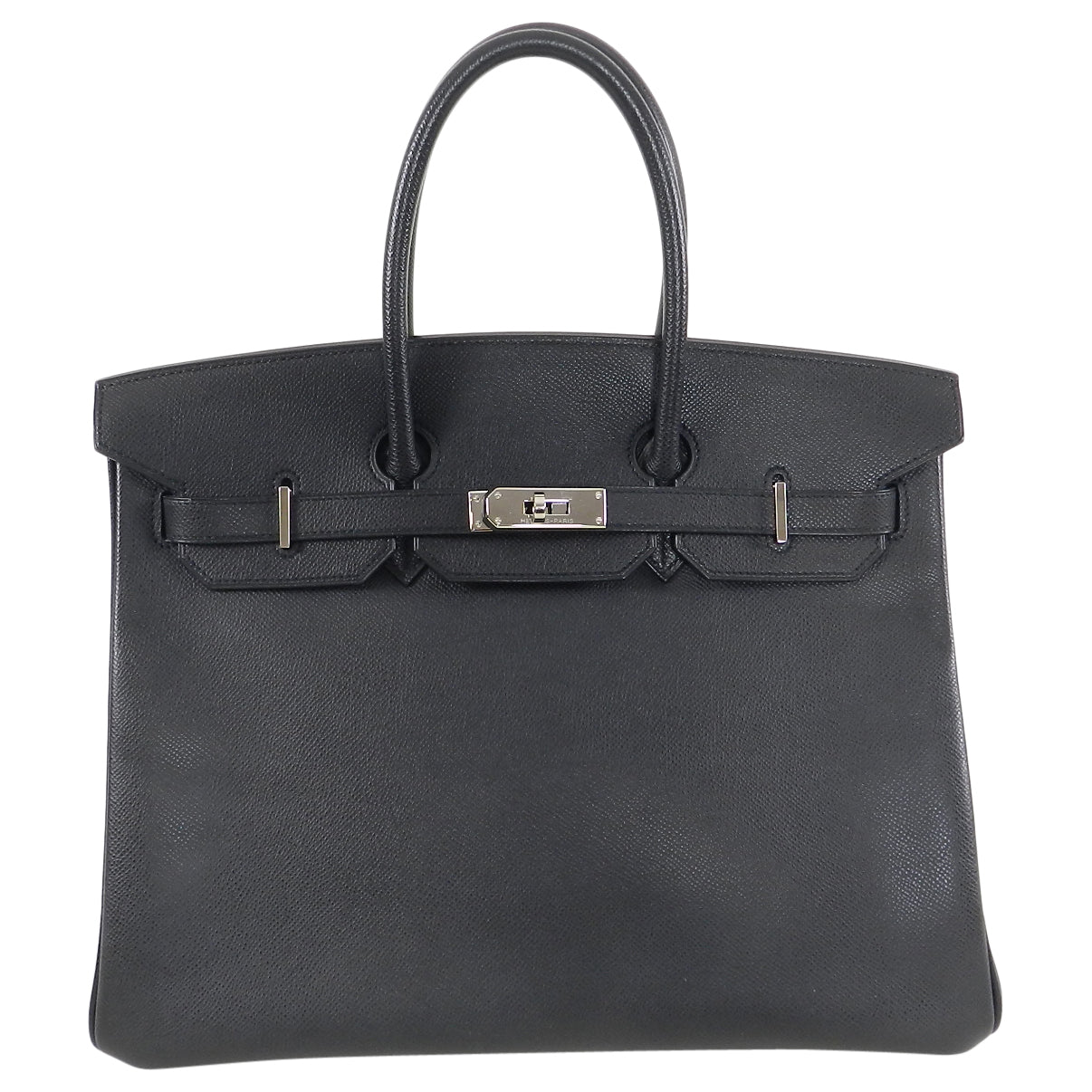 Hermes Birkin 35 Black Epsom Silver Hardware