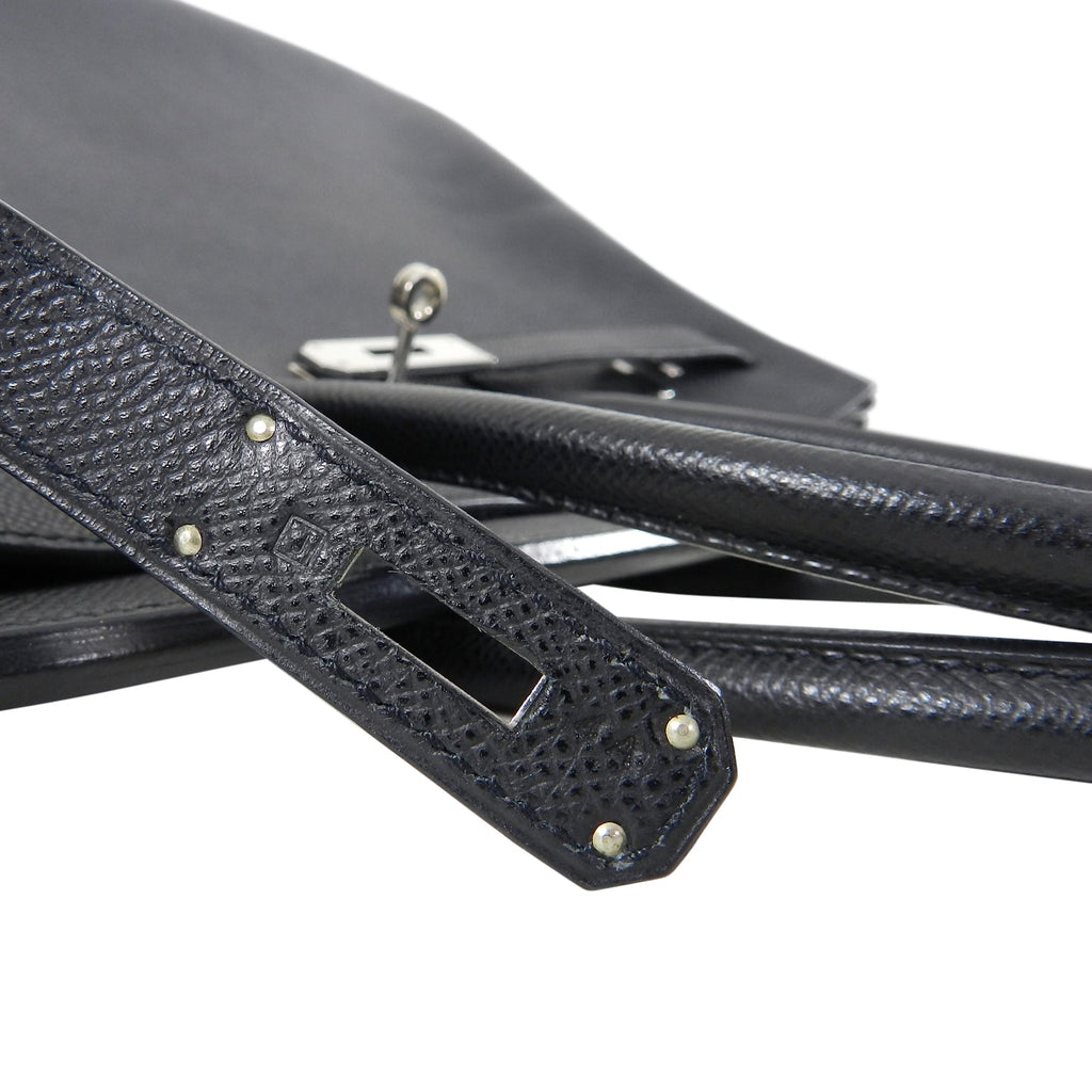 Hermes Birkin 35 Black Epsom Silver Hardware