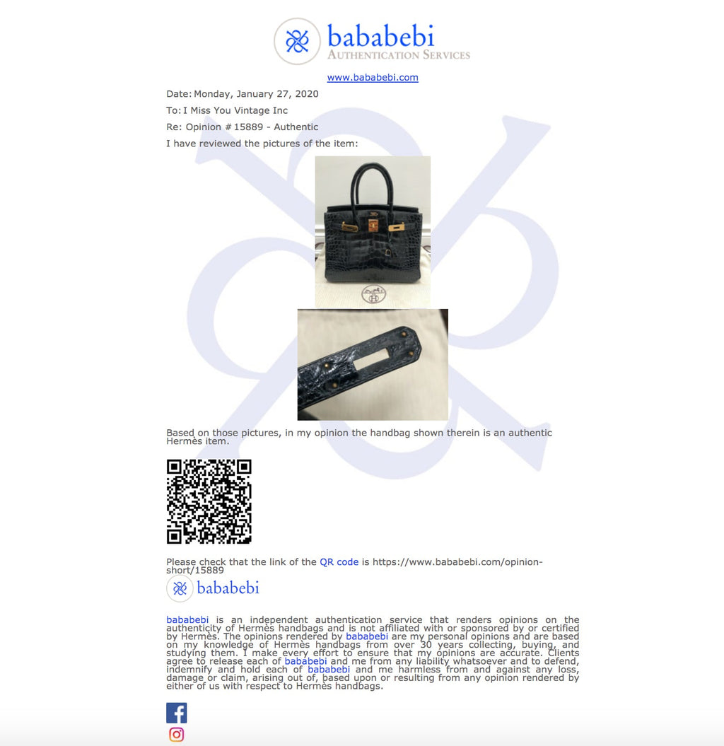 Hermes Vintage 2001 Bleu Marine Aligator Birkin 30cm Bag GHW