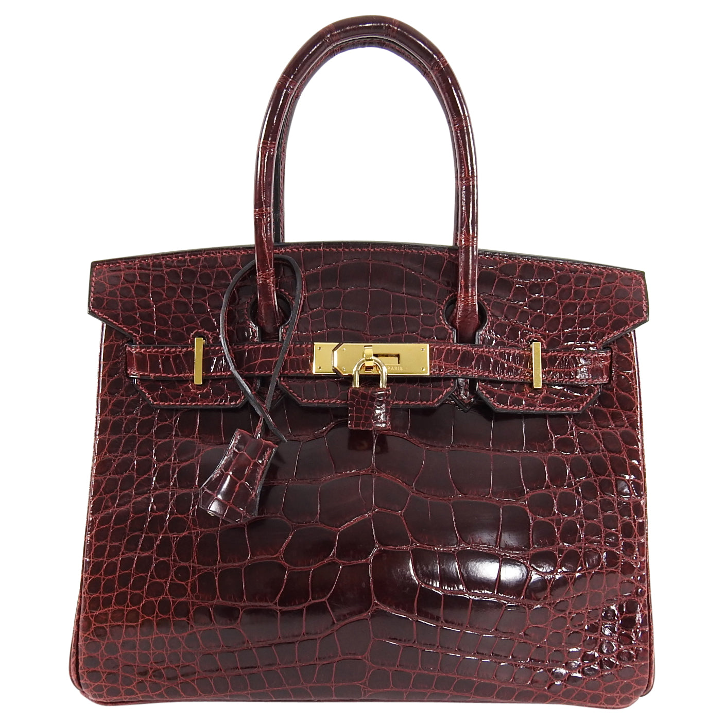 Hermes Vintage 2001 Bordeaux Alligator Birkin 30 GHW