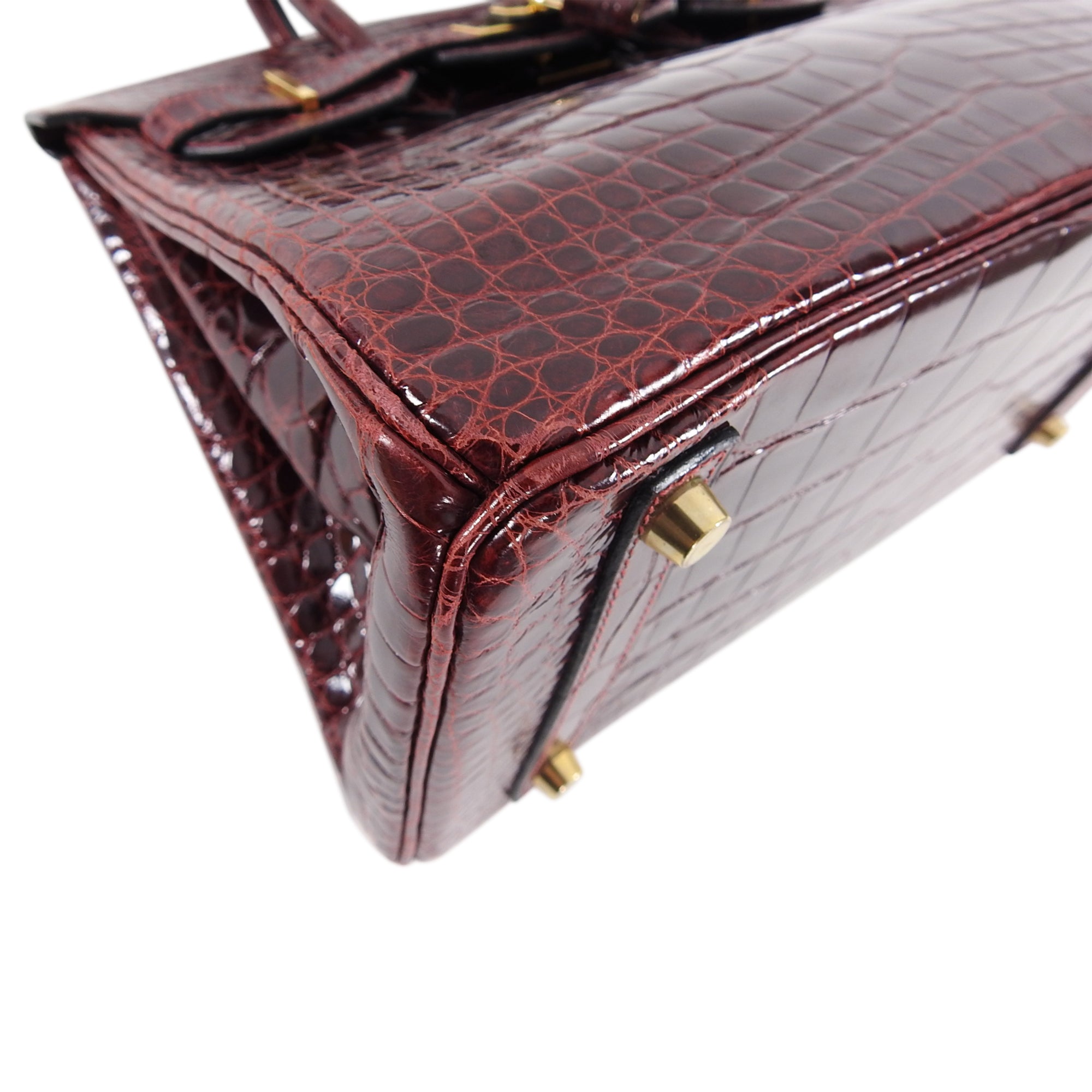 Hermes Vintage 2001 Bordeaux Alligator Birkin 30 GHW